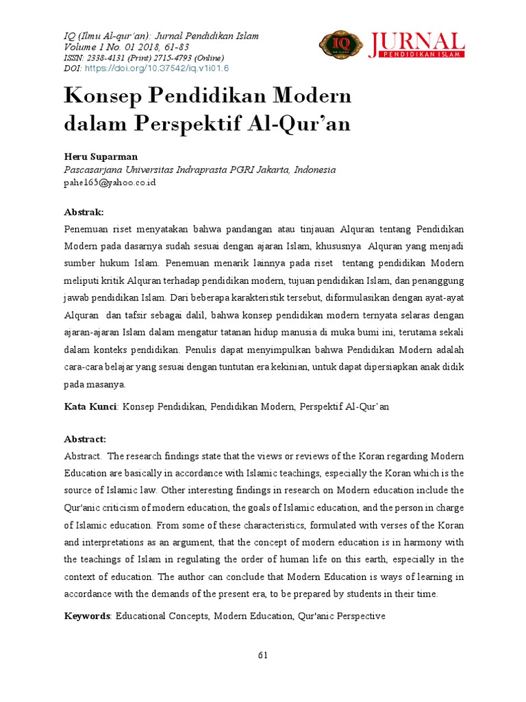 Konsep Pendidikan Dalam Perspektif Islam | PDF | Sains & Matematika