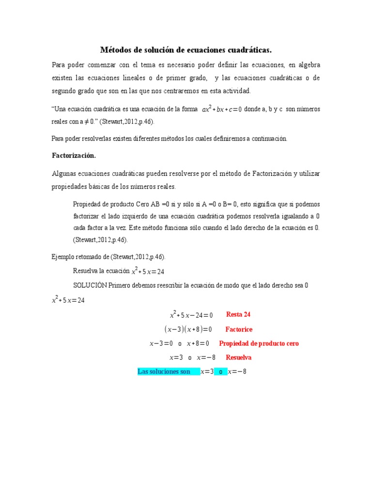 Actividad 4 Pdf Ecuaciones Ecuacion Cuadratica