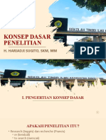 Konsep Dasar Penelitian: H. Hariadji Sugito, SKM, MM