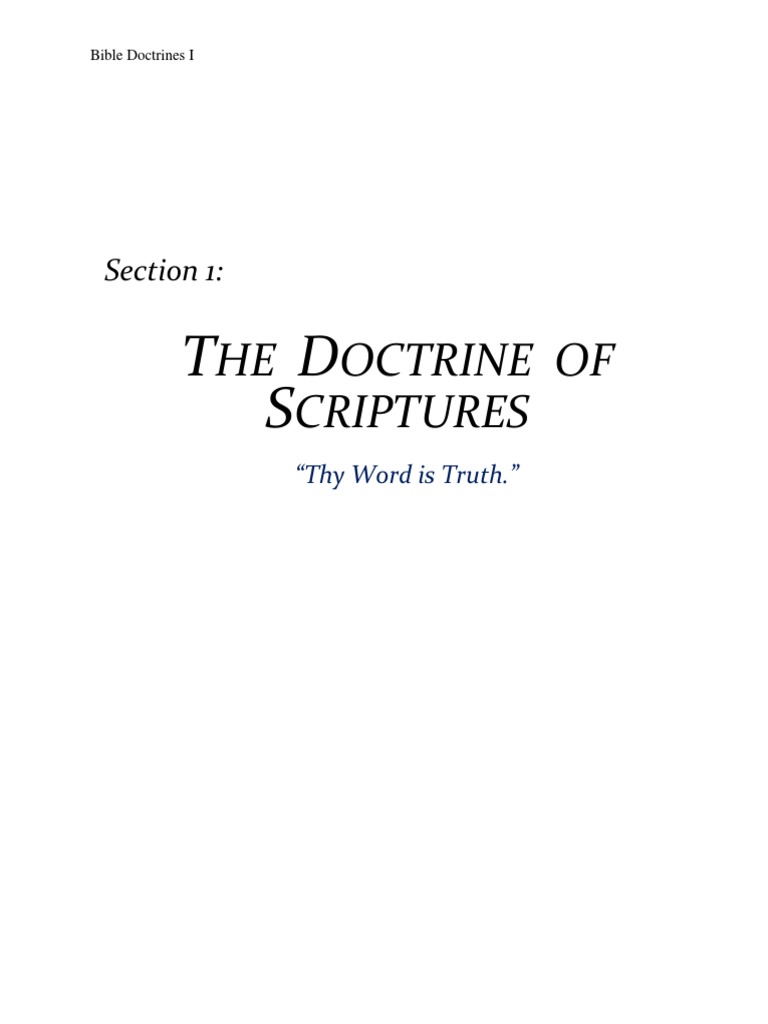 Bible Doctrines I | PDF | Atheism | God