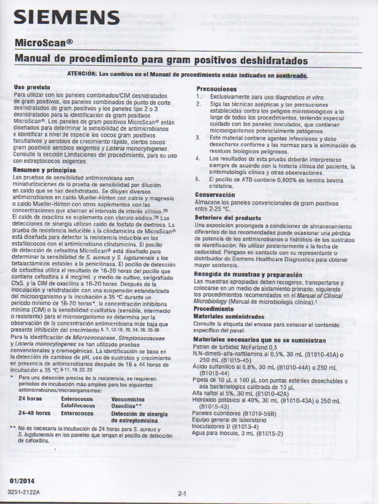 Inserto MicroScan GP Siemens | PDF