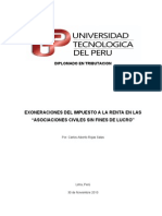 Exoneraciones Del Impuesto A La Renta en Las "Asociaciones Civiles Sin Fines de Lucro"