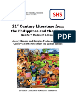 First Quarter-Module 2-Lesson 1-21st Century Literature From The Philippines and The World