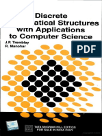 Discrete Mathematical Structures With Applications to Computer Science by Jp Tremblay r Manoharpdf Compress