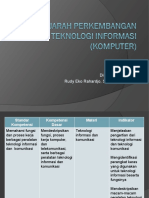 Sejarah Perkembangan Teknologi Informasi Komputer