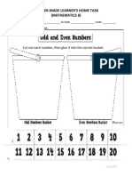 Teacher-Made Learner'S Home Task (Mathematics 8) : Cut Out Each Number, Then Glue It Into The Correct Bucket