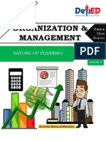 Organization & Management: Nature of Planning