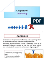 Chapter 5: Leadership Styles and Theories