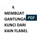 Cara Membuat Gantungan Kunci Dari Kain Flanel