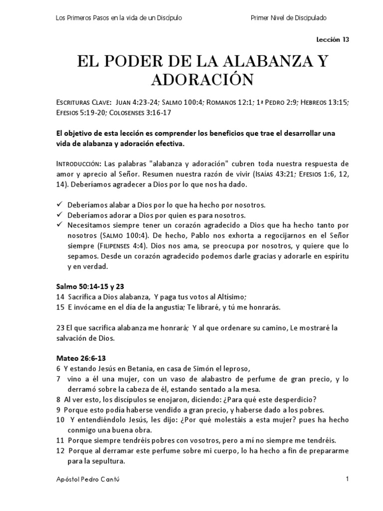 El Poder de la Alabanza y Adoración | PDF | Salmos | Jesús