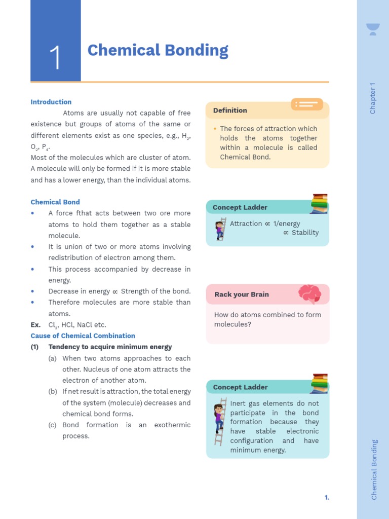 Understanding Chemical Bonding Concepts | PDF | Ionic Bonding ...