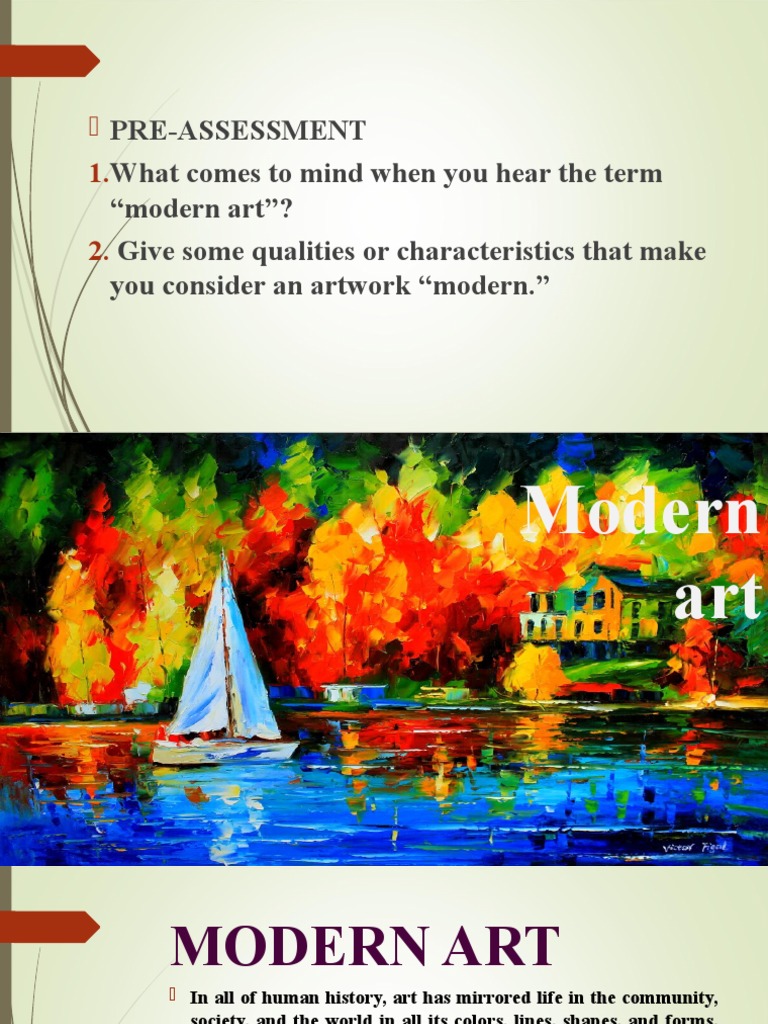 Modern Art To Impressionism Pdf Impressionism Claude Monet