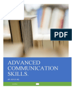 Advanced Communication Skills.: Poojitha