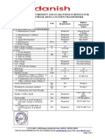 Technical Requirement and Guaranteee Schedule For 33/0.415 KV, 3 Phase 100 Kva Station Transformer