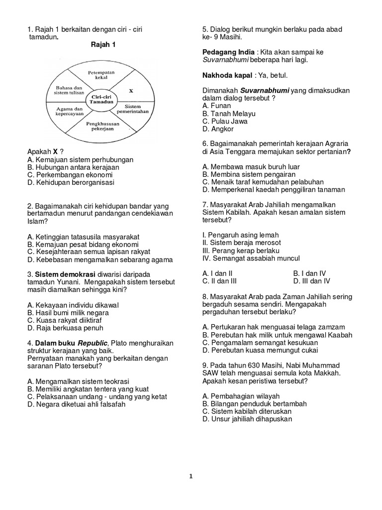 Soalan Sejarah Kertas 1 Sabah Pdf