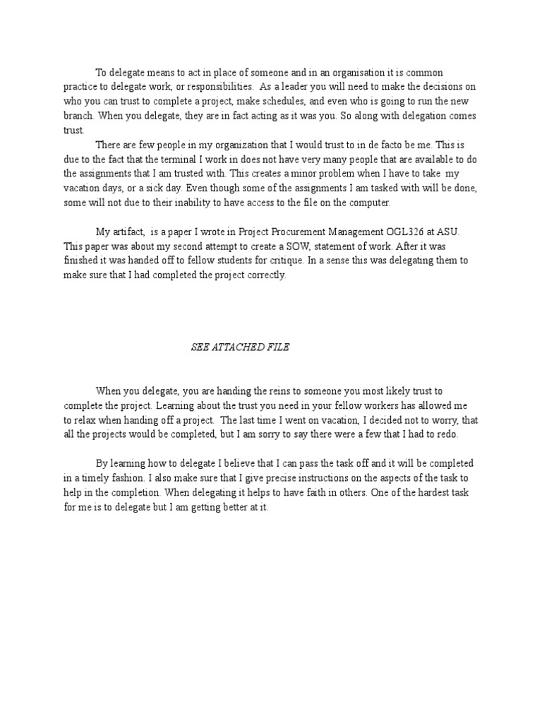 Delegation 1 | PDF | Career & Growth