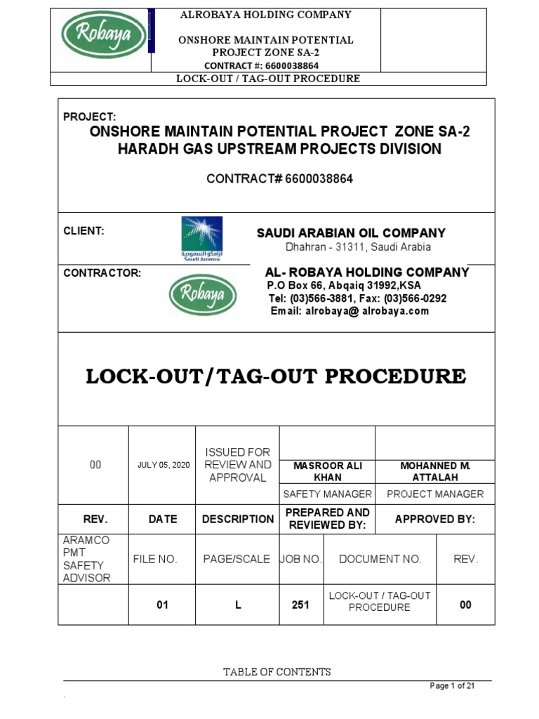 Lockout Tagout Procedure (Updated) | Download Free PDF | Electrical ...