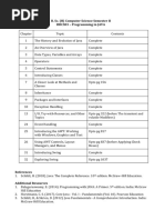 B. Sc. (H) Computer Science Semester II BHCS03 - Programming in JAVA