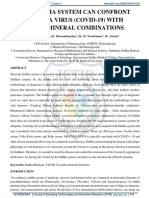 The Siddha System Can Confront Corona Virus (Covid-19) With Herbomineral Combinations