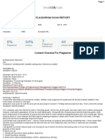 Plagiarism scan report internship project