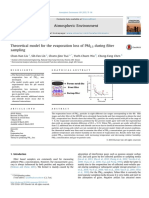 Theoretical model for the evaporation loss of PM2.5 during filter sampling