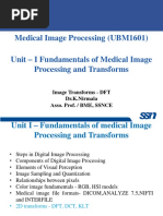 Medical Image Processing (UBM1601) Unit - I Fundamentals of Medical Image Processing and Transforms