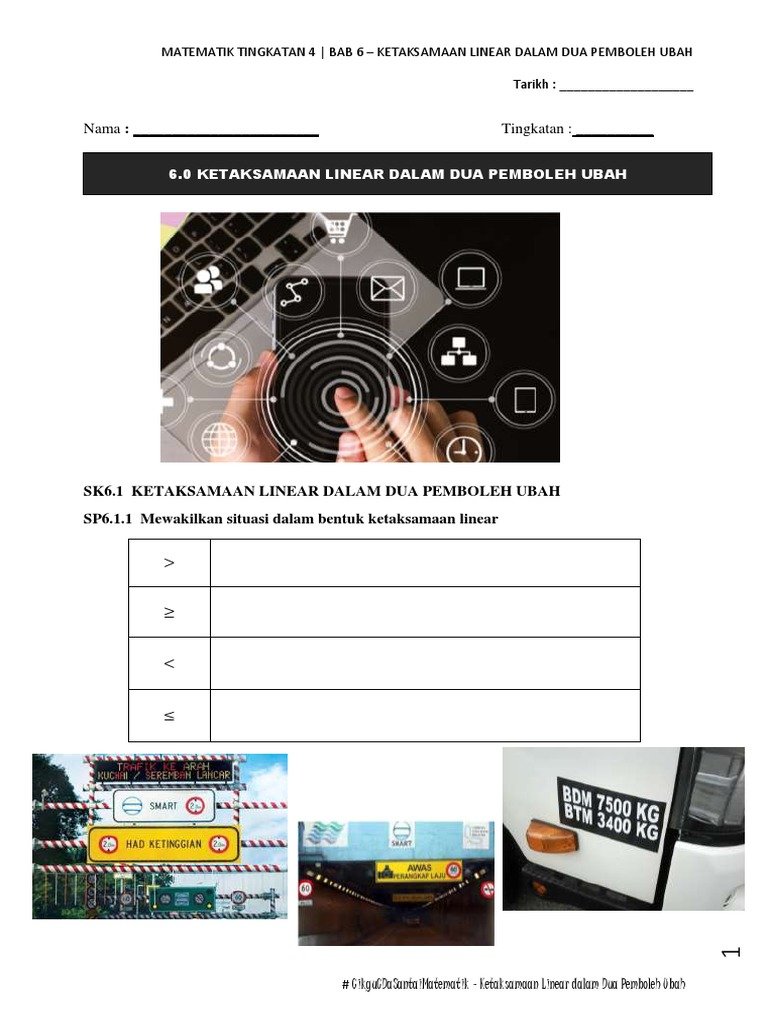 T4 Bab 6 Ketaksamaan Linear Dalam Dua Pemboleh Ubah Pdf