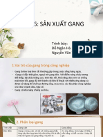 Chương 6 - Kĩ Thuật Luyện Gang, Thép