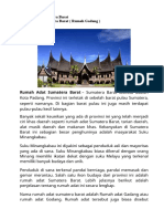 Rumah Adat Sumatera Barat Dan Penjelasan