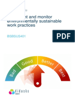 Implement and Monitor Environmentally Sustainable Work Practices