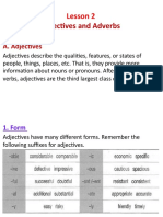 Adjectives and Adverbs: Lesson 2
