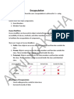 Encapsulation: Access Modifiers