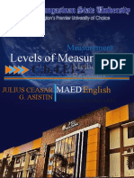Levels of Measurements