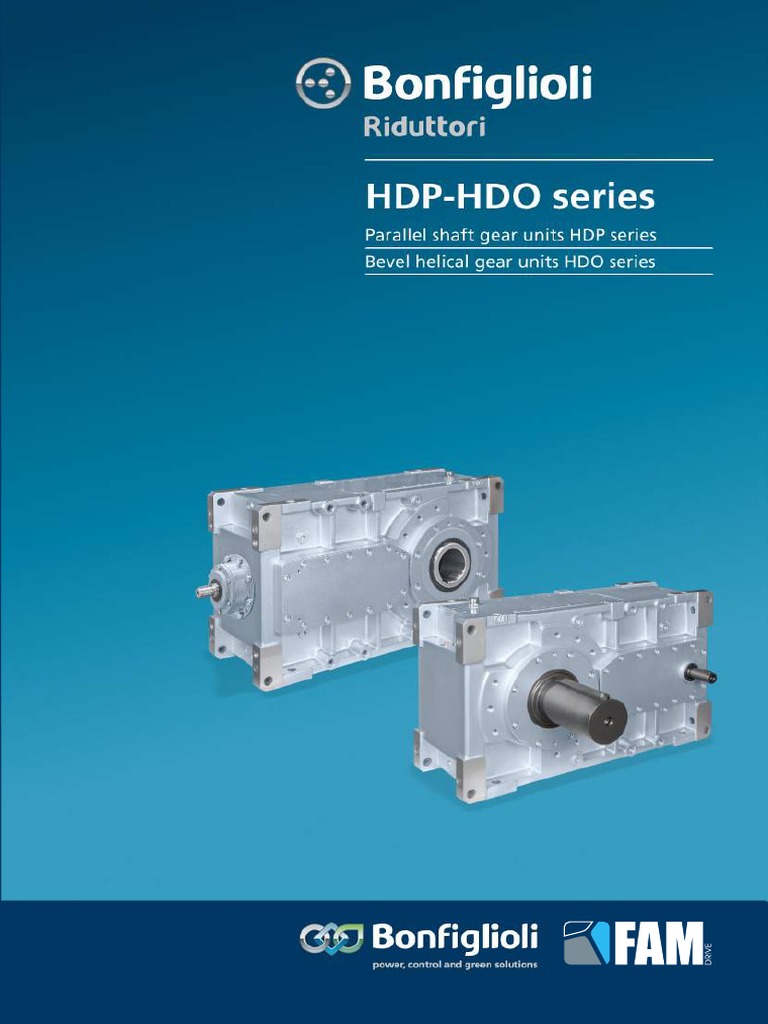 Catalog Bevel Helical Gear Reducer Hdo HDP Bonfiglioli PDF