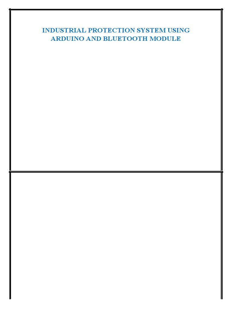 Industrial Protection System Using Arduino and Bluetooth Module | PDF ...