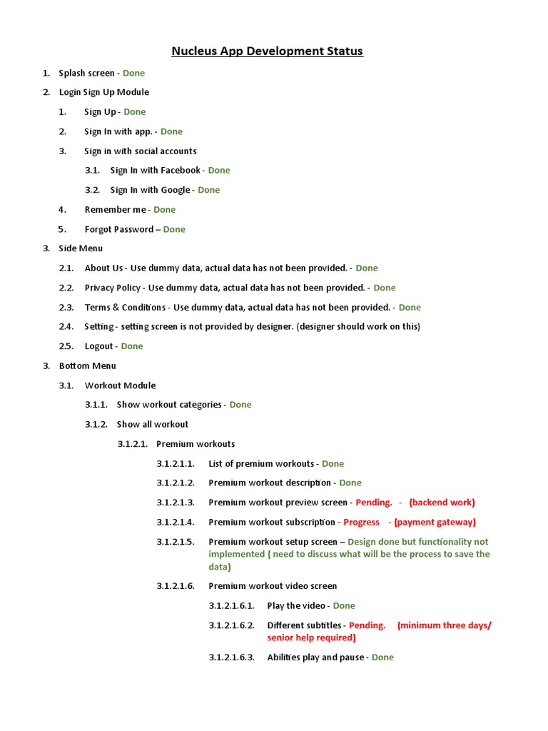 Nucleus App Development Status: Pending. - (Backend Work) Progress ...