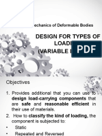 Design For Types of Loading (Variable Loading) : ES13 - Mechanics of Deformable Bodies