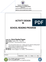 Activity Design On School Reading Program