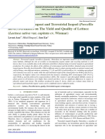 Effect of Vermicompost and Terrestrial Isopod (Porcellio (Lactuca Sativa Var. Capitata Cv. Wismar)