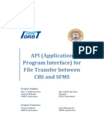 API (Application Program Interface) For File Transfer Between Cbs and Sfms