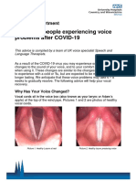 Advice For People Experiencing Voice Problems After COVID