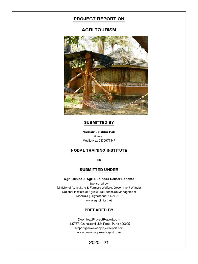 Agri Tourism Project Report by Saumik Deb | PDF | Depreciation | Net ...