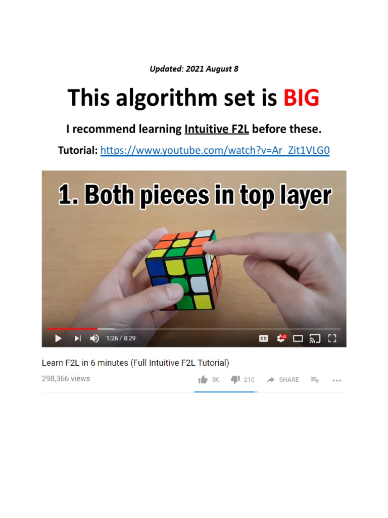 Best F2L Algorithms | PDF