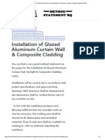 Installation of Glazed Aluminum Curtain Wall & Composite Cladding - Method Statement HQ