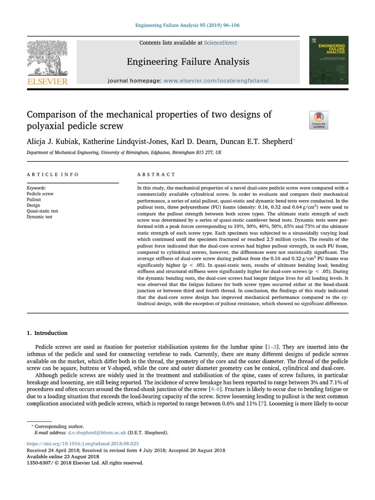 Kubiak2018 - Comparison of The Mechanical Properties of Two Designs of ...
