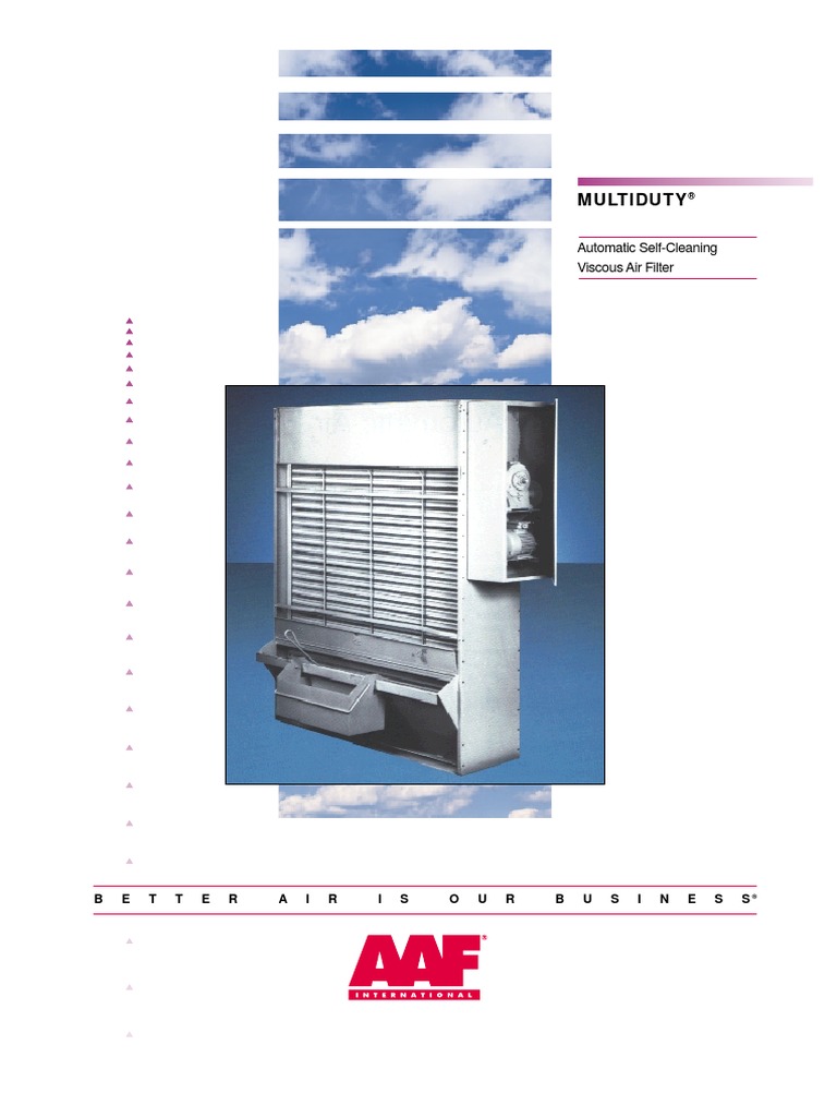AAF Multi Duty Datasheet - EN | PDF | Filtration | Mechanical Engineering