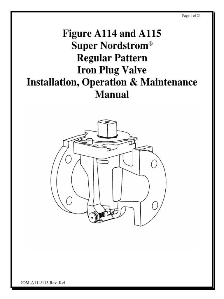 Plug Valve Maintenance Manual PDF Valve Actuator