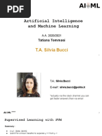 Artificial Intelligence and Machine Learning: T.A. Silvia Bucci