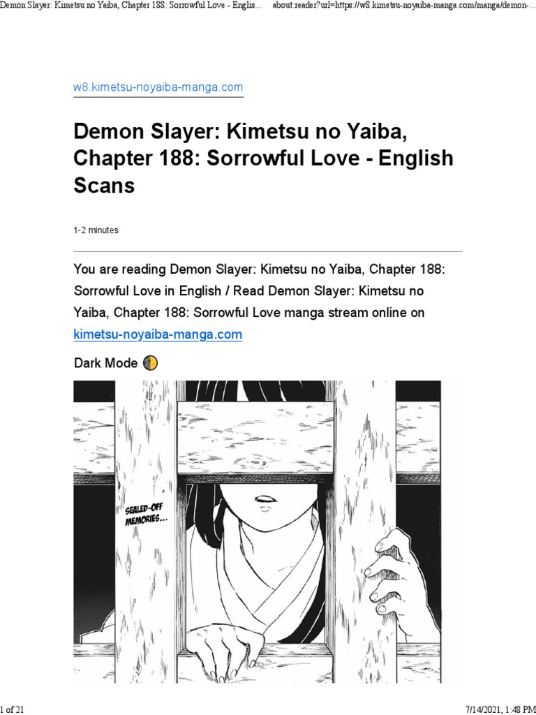 Demon Slayer Kimetsu No Yaiba Pdf Manga Anime And Manga