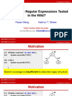 How Well Are Regular Expressions Tested in The Wild?: Peipei Wang Kathryn T. Stolee